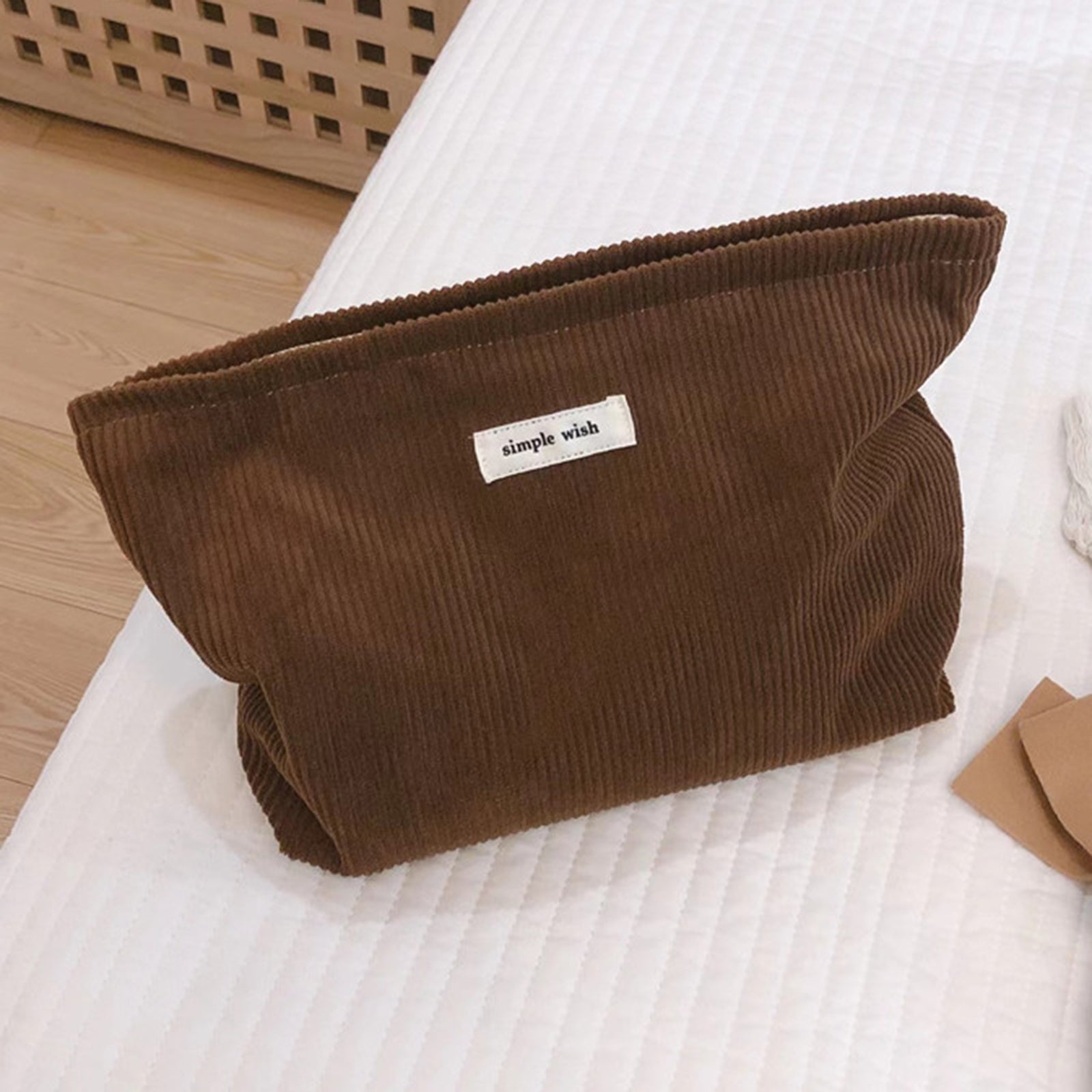 135 Solid Color Makeup Storage Pouch Wear-resistant Corduroy Toiletries Cosmetic Organizer Bag for Women and Teen Girls 135 Solid Color Makeup Storage Pouch Wear-resistant Corduroy Toiletries Cosmetic Organizer Bag for Women and Teen Girls